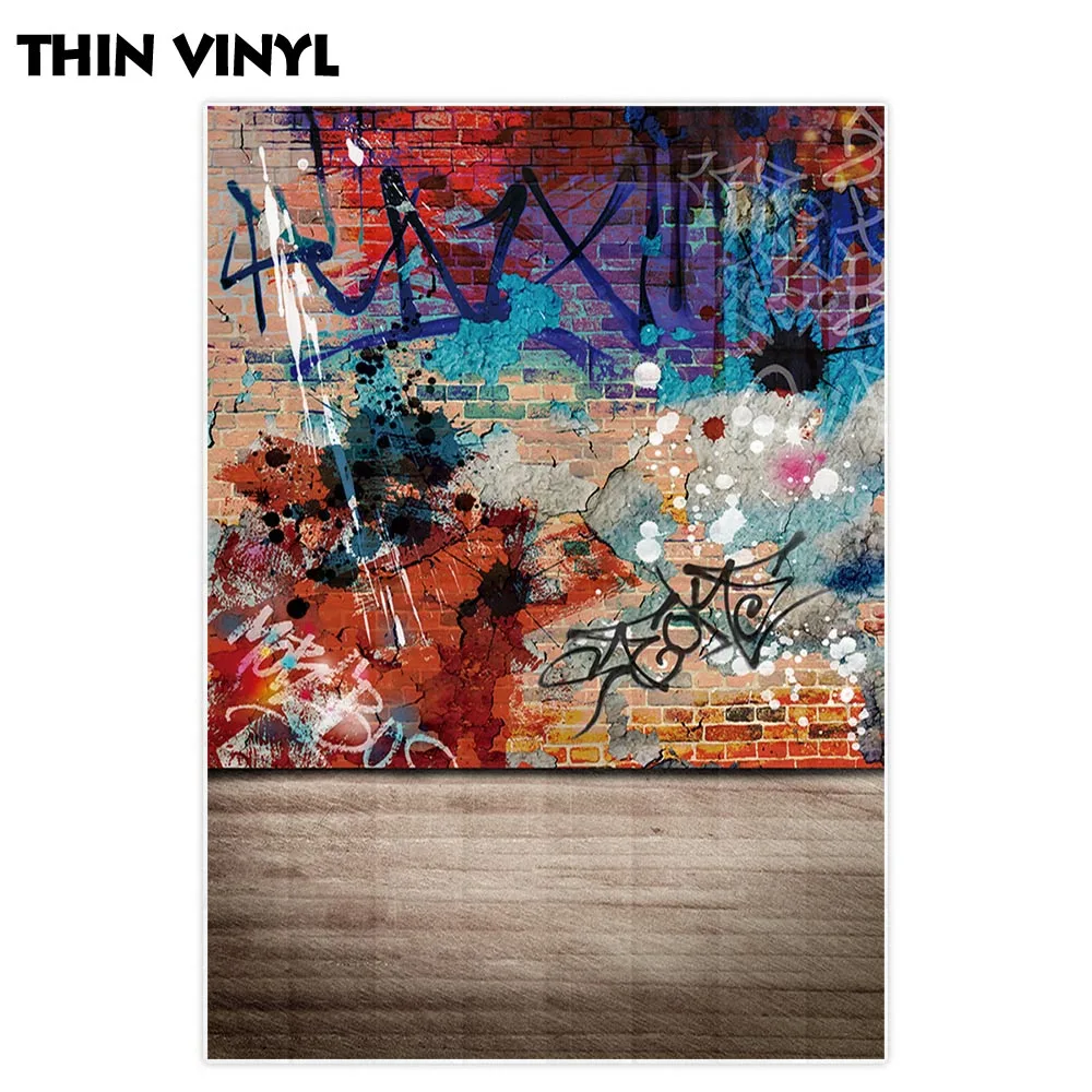 Allenjoy vinyl photography studio background graffiti wall street artist grunge style fantasy backdrop photophone photozone prop |