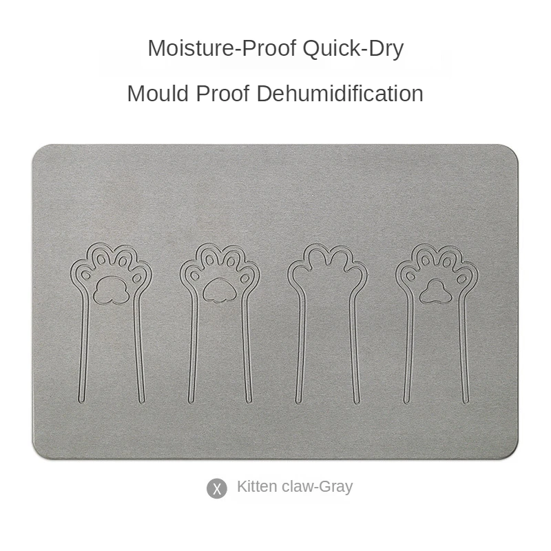 

40x60cm Cartoon Cute Diatom Mud Super Absorbent Home Bath Mat Rubber Non-slip Quick-drying Floor Mat Bathroom Carpet Washable