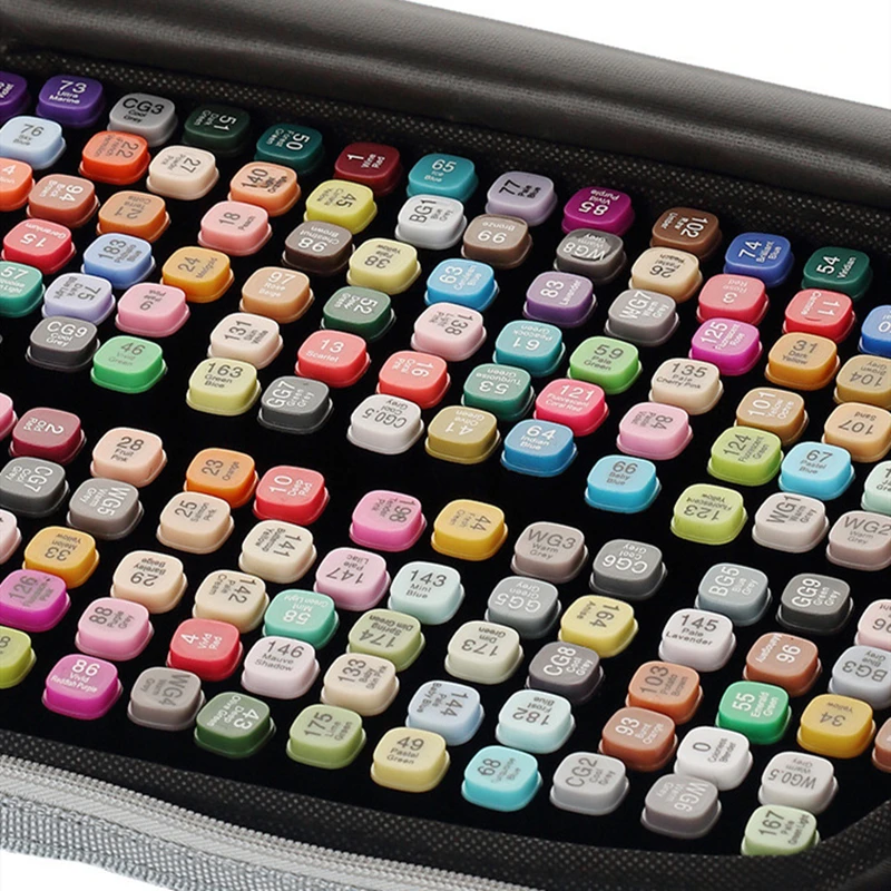 Маркеры на спиртовой основе масляные двусторонние 24/36/48/60/80 цветов набор товары