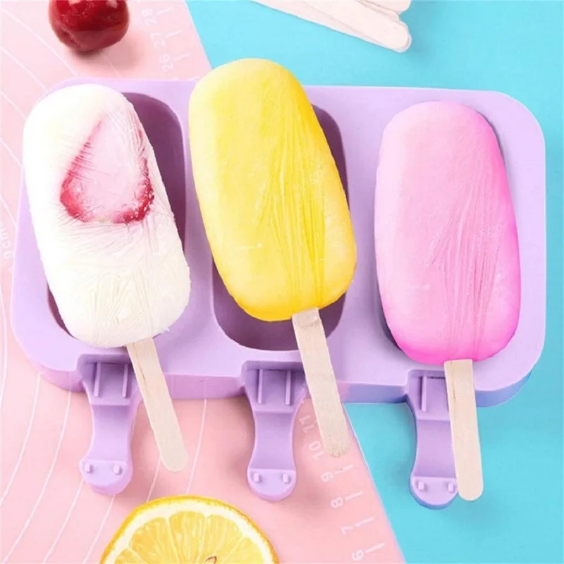 

1 PC Handmade DIY Cartoon Ice Cream Mold Silicone Cute Popsicle Maker Gift for Child Kids Toy Kitchen Tools for Summer