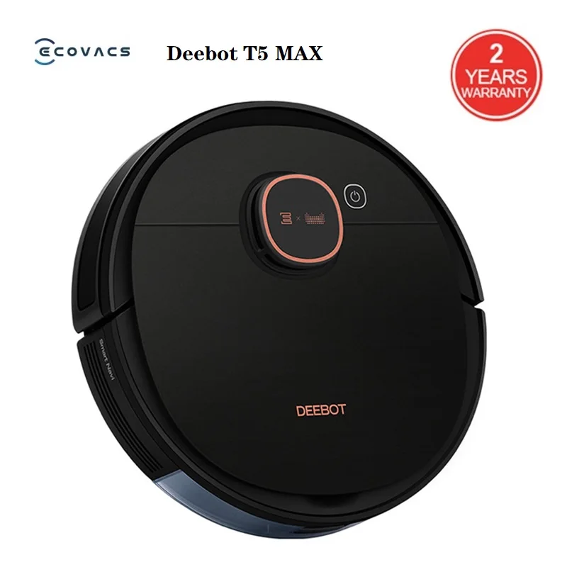 

Робот-пылесос ECOVACS Deebot T5 MAX, 5200 мАч, влажная уборка, 240 мл, 1500 Па