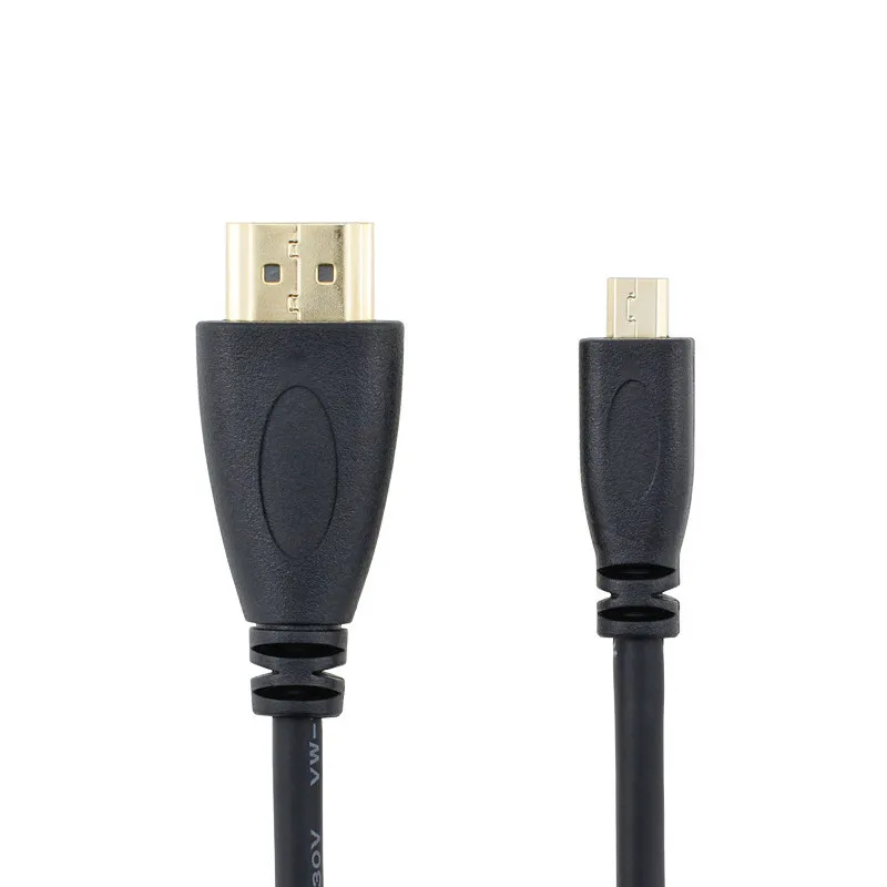 Black Micro HDMI к HDMI папа-папа адаптер конвертер кабель 1080P Full HD V1.4 Micro HDMI(тип D) к HDMI(тип A) кабель - Цвет: Black