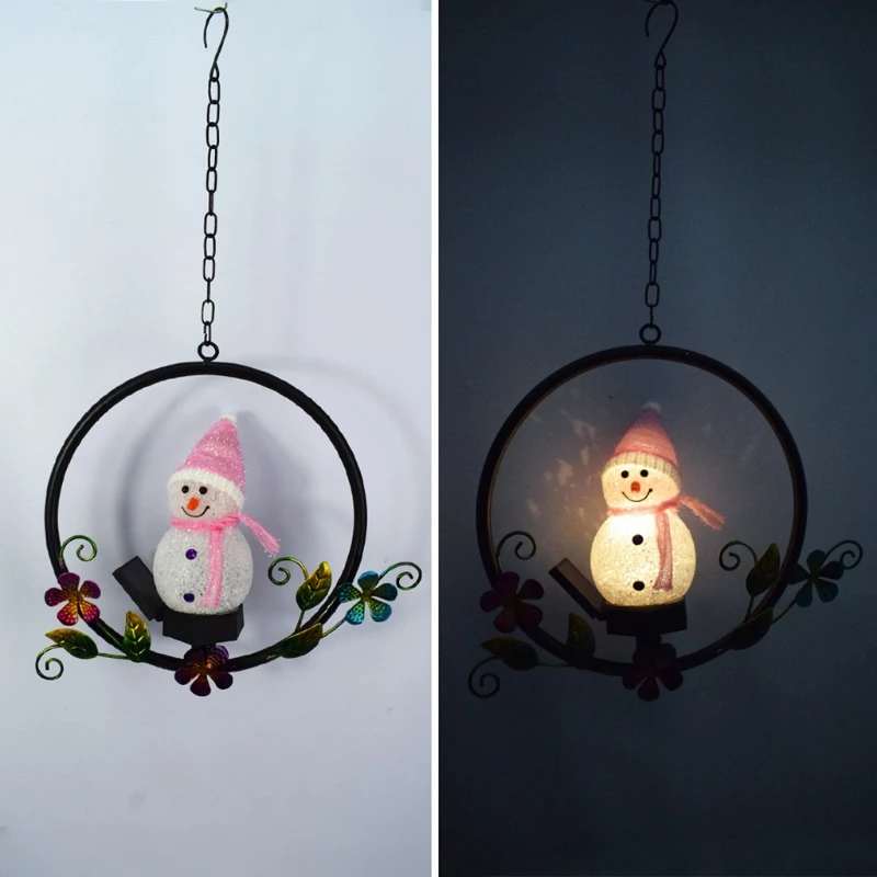 

Светодиодный садовый светильник на солнечной батарее, Рождественский мультяшный снеговик, лужайка, ландшафтный светильник s