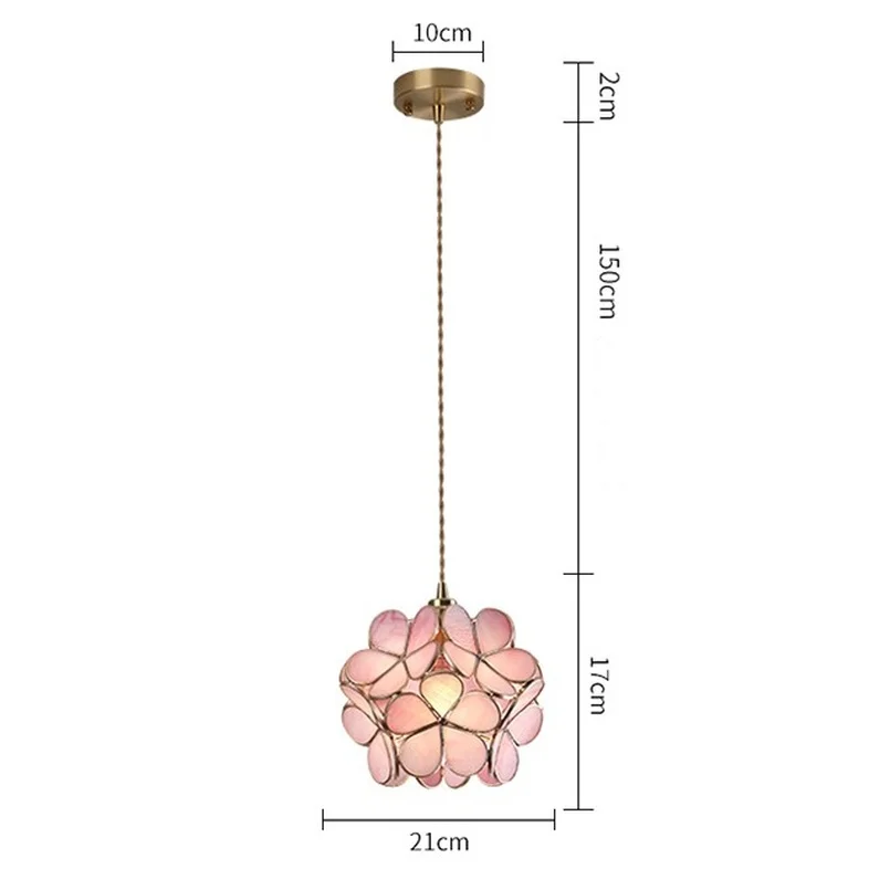 

Modern Flower Lampshade Pendant Lights Nordic Brass Pendant Lamp Dinning Room Corridor Hanging Lamp Home Decor Light Fixtures