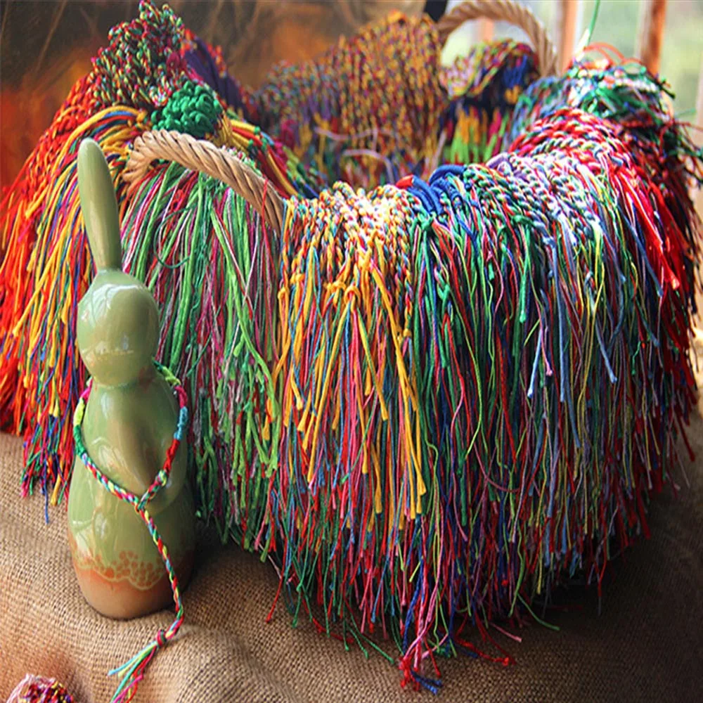 Оптовая продажа 2-500 шт. ювелирные изделия оплетка нить дружба шнуры браслеты