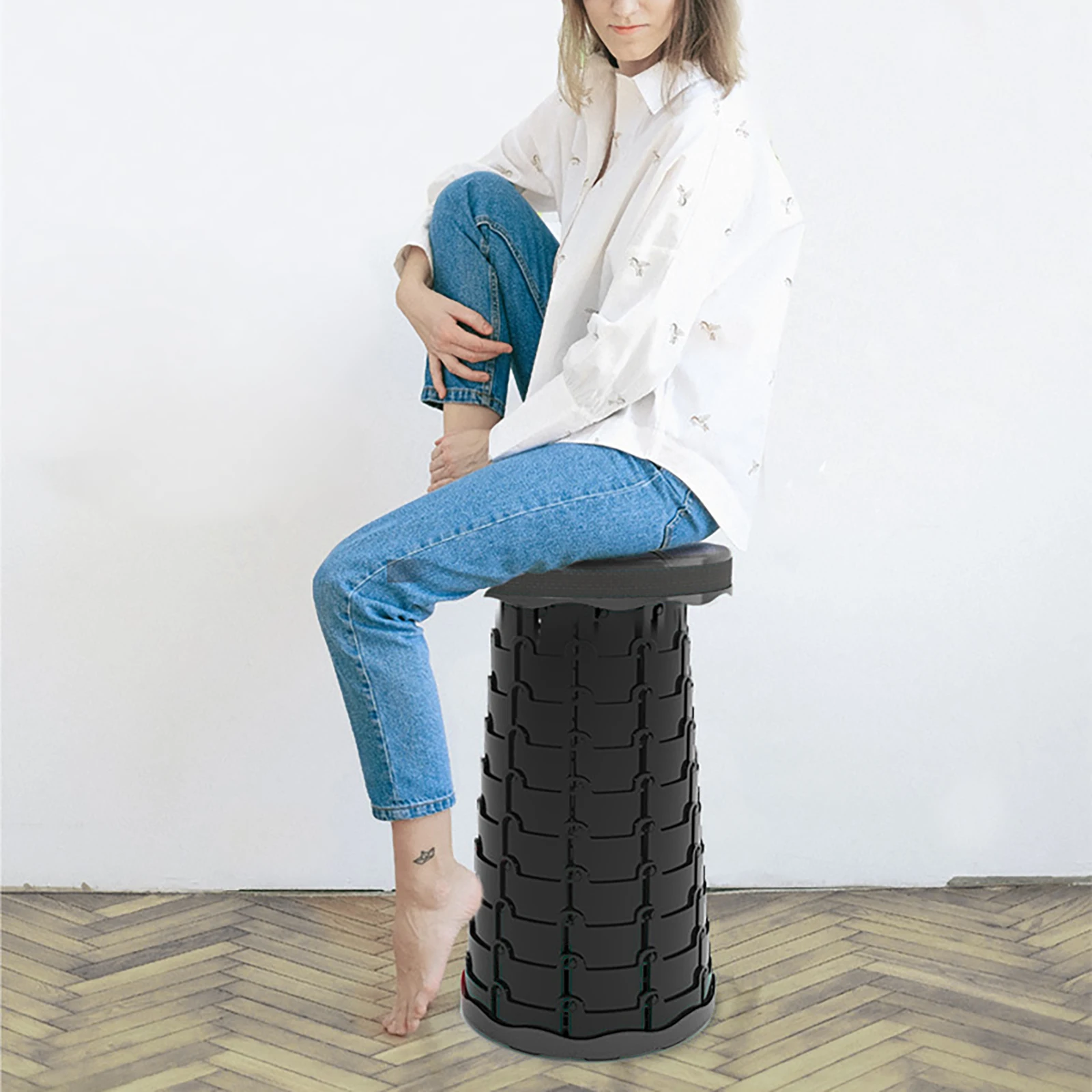

Portable telescopic stool multifunctional plastic folding chair Fishing Accessories