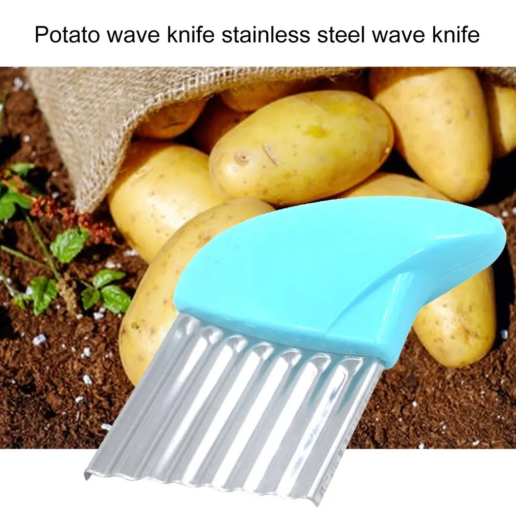 Волнистые края инструмент волна лук картофель ломтики морщинистый фри салат