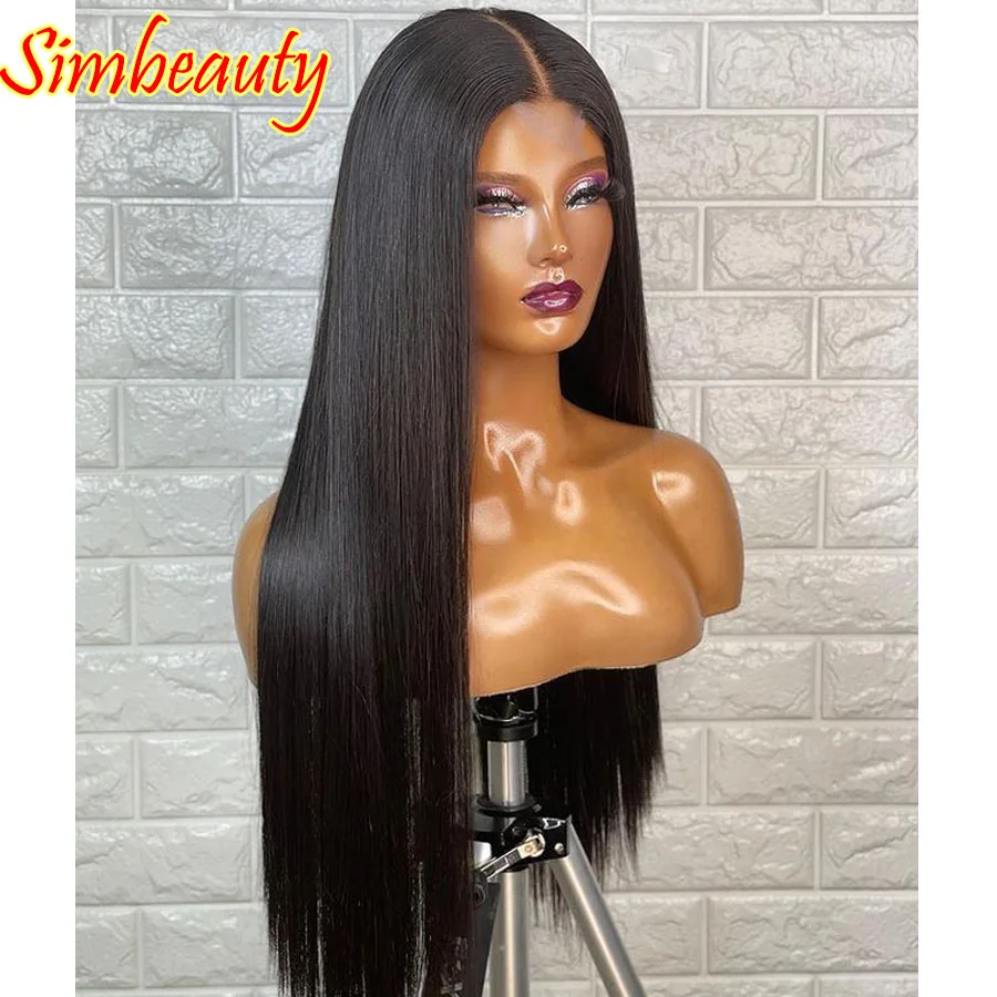 

200Density Peruvian Silky Straight Glueless 13x6 Lace Front Human Hair Wigs Natural Hairline Glueless Full Lace Wigs Remy