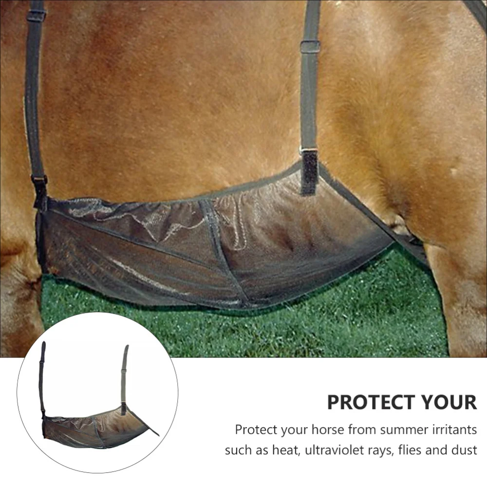 

Adult Horse Fly Sheet Breathable Mesh Bellyband Adjustable Net