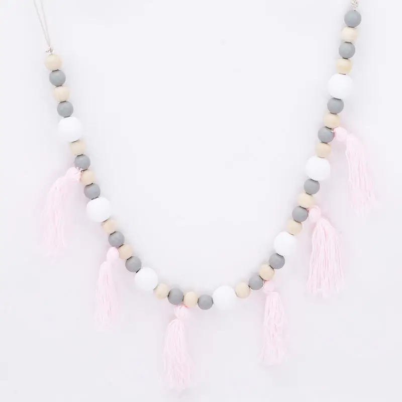 2019 скандинавские деревянные макароны бусины кисточки для девочек и младенцев