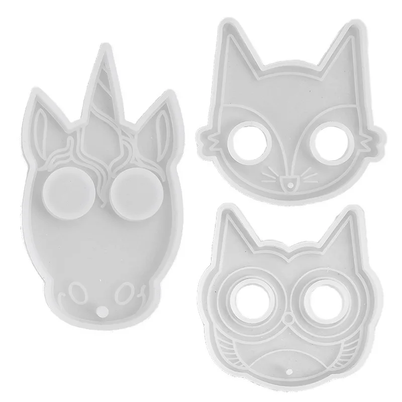 Сделай Сам кристалл искусственная кожа защитный брелок кошка лицо силиконовая