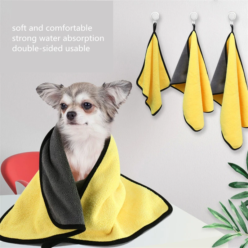 

Pet Towel Bath Absorbent Towel Soft Lint-free Dogs Cats Bath Towels Absorbent Quick-drying Small ThickTowel Special Pet Products