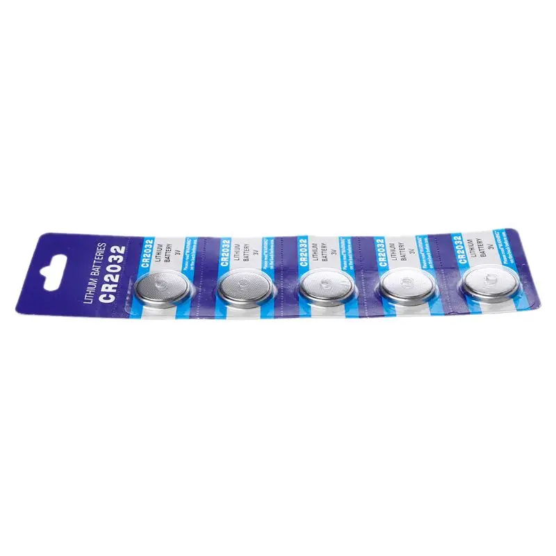 

5PCS Button Battery 3V CR2032 BR2032 DL2032 ECR2032 Cell Coin Lithium Li-ion Batteries Promotion Watch Computer LED Light M5TB