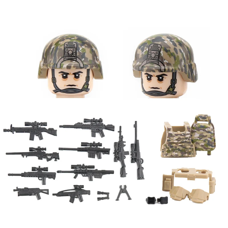 Современные армейские фигурки солдат 101 вездеходные строительные блоки Военные