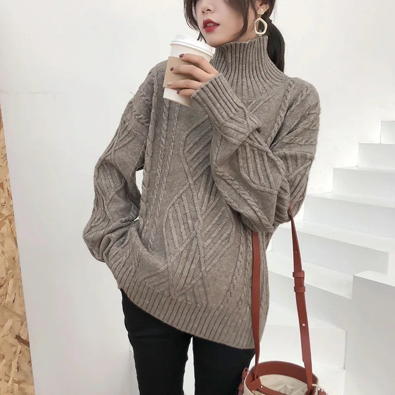 Autumn Winter Maternity Elastic Warm Sweater Expectant Mother Soft Sweater Pregnant Women Pregnancy Turtleneck Fashion Clothes
