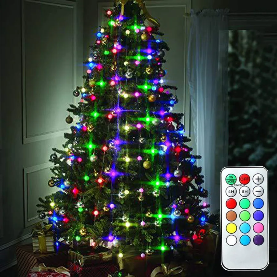 

20M LED RGB DIY Christmas Tree Fairy Light Waterproof Copper Wire String Light Garland For Outdoor Holiday Party Decor
