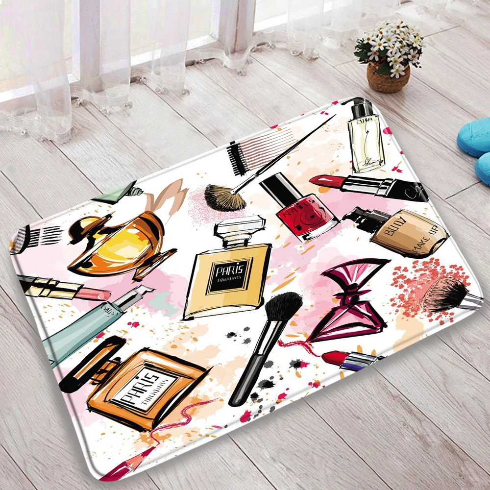Косметический Противоскользящий коврик для ванной комнаты с губной помадой