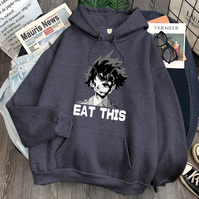 

Moletom com capuz estampa de my hero academia, blusão de inverno masculino de desenho animado de lã, hip hop com capuz.