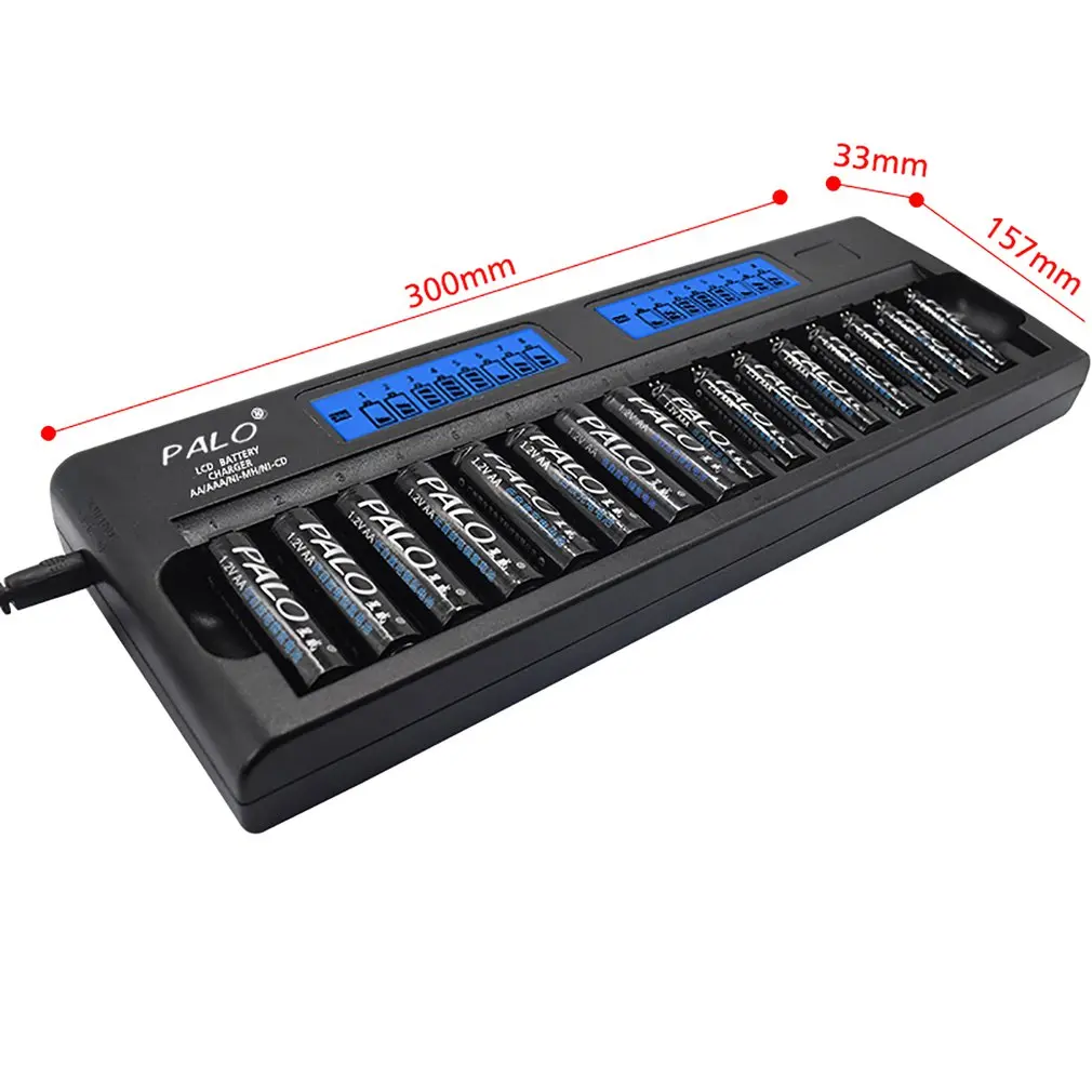 

NC32 12/16 Slot LCD Display Smart Battery Fast Charger Multiple Protection Smart KTV Microphone Battery Charger No Battery