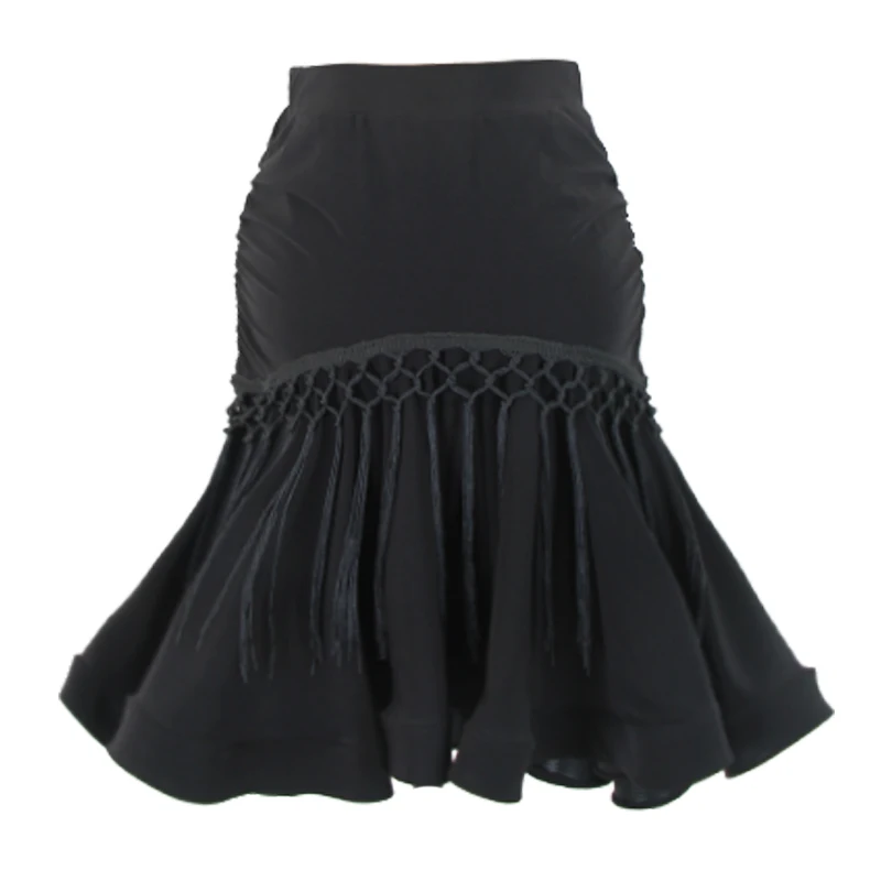 

Latin Dance Skirt Adults Black Vintage Fringed Skirts Samba Salsa Cha Cha Tango Dancing Practice Clothes Women Wear DNV12526