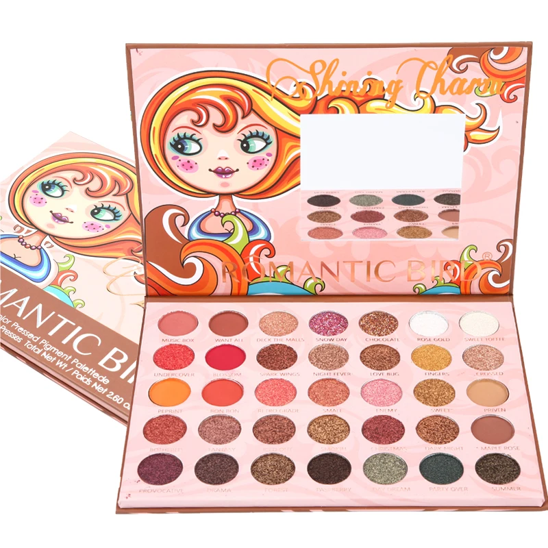 8037 Creamy Eyeshadow Palette 35 Colors Pressed Pigment Eye Shadow Palette Easy To Wear Glitter Shadows Eye Makeup Palette focallur - Цвет: 8037