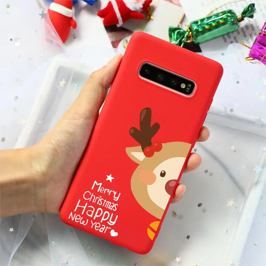 Рождественские силиконовые олень мягкий TPU чехол для samsung Galaxy A50 A10 A30 A40 A70 A60 S10 S9 S8 A6 плюс A7 A8 A9 S7 S6 Edge чехол