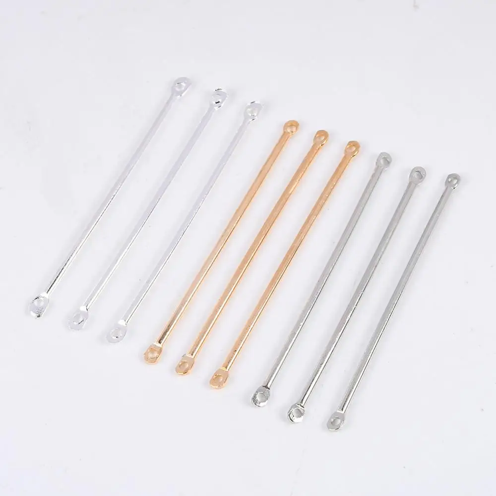 

50Pcs/Lot 15-40mm Double Cylinder Bar Earrings Connecting For Jewelry Making Supplies Earring Pins Findings DIY Accessories