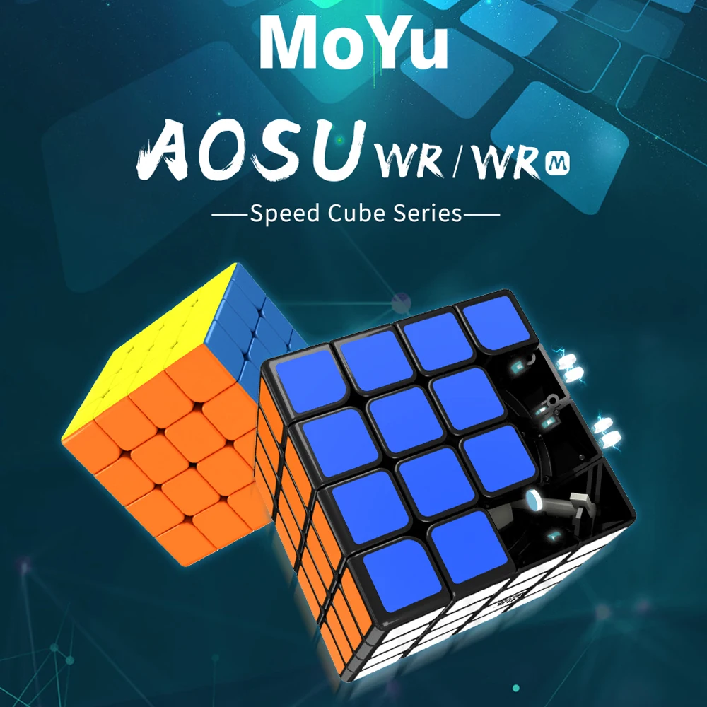 Магнитный скоростной кубик MoYu aosu WR M 4x4 магниты WRM 4x4x4 развивающие игрушки подарки |