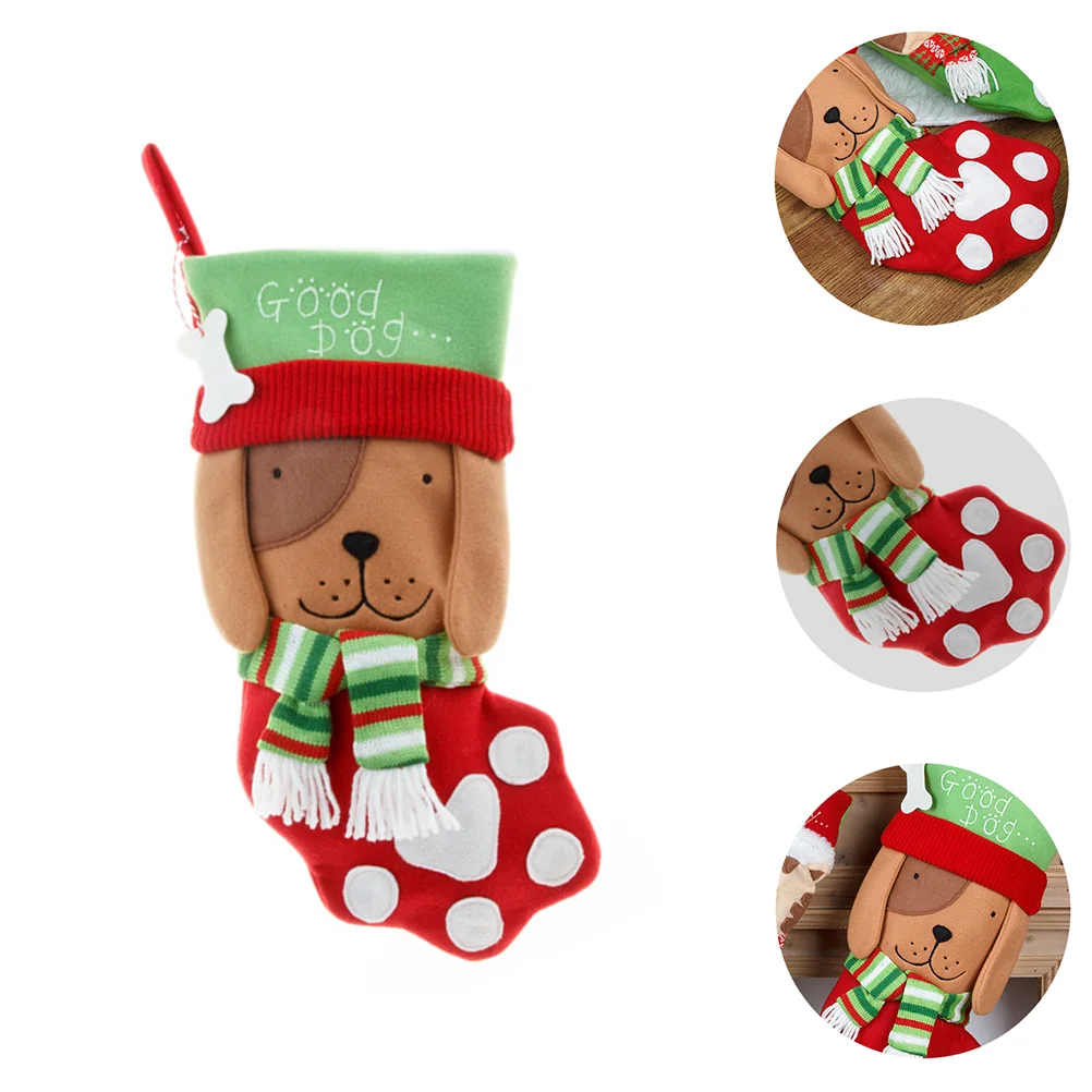 

1 Pc Christmas Hanging Stockings Cartoon Candy Bags Hanging Pendant Decoration