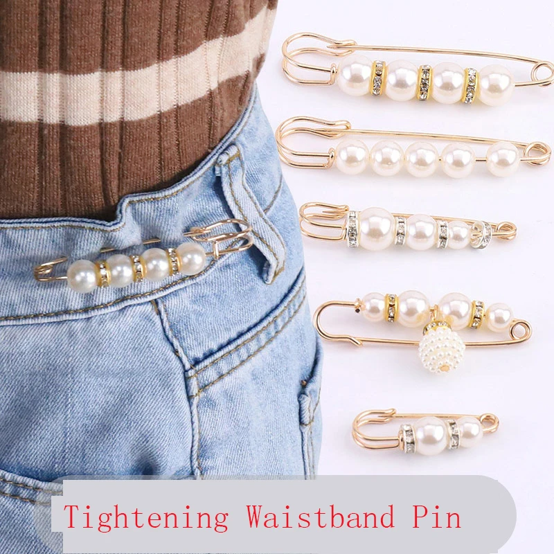 

Anti Light Brooch Pearl Brooch Pins Tightening Waistband Pin Shawl Clips Vintage Shirts Dresses Cardigan Collar Safety Pins