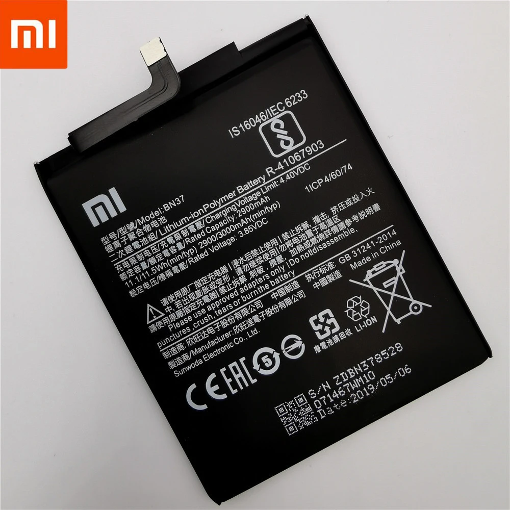 Аккумулятор Xiao mi BN37 3000 мАч для Xiao mi Red mi 6 Red mi 6 Red mi 6A высококачественные Сменные Аккумуляторы для телефонов+ Бесплатные инструменты