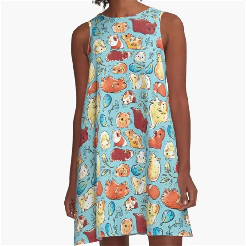 

Fashion Women summer dresses Half Circles Printed A-Line Boho Dress for women harajuku Sexy ladies mini short beach dress