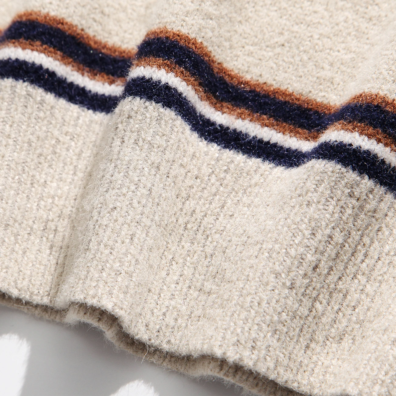 

Stripe Knitted Jumpers Sweaters Streetwear 2020 Autumn Hip Hop Harajuku Male Sweater Casual Vintage Cotton Sweater Men Clothing
