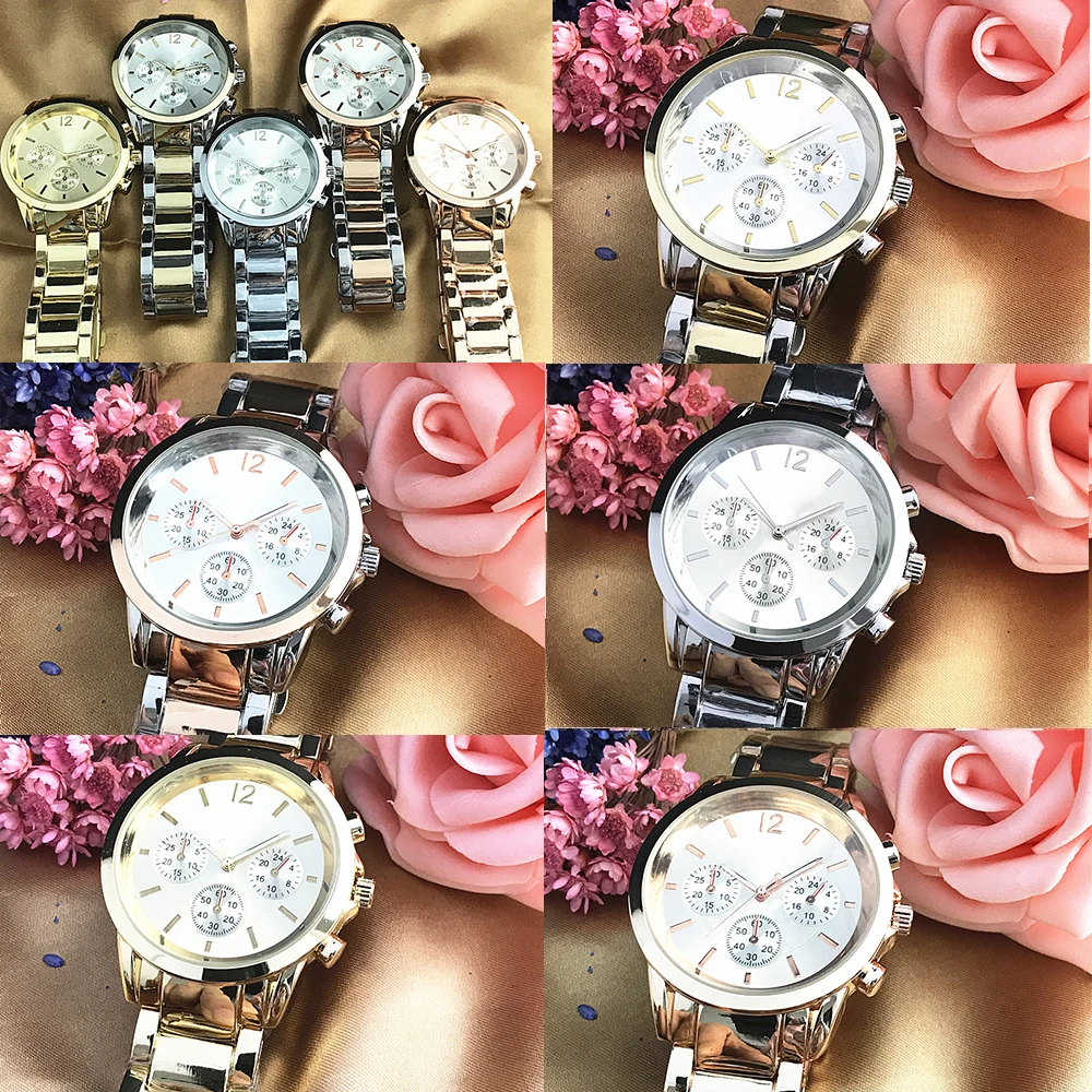 Мужские и женские кварцевые часы из нержавеющей стали 2019 модные роскошные