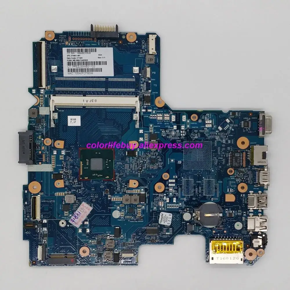 Genuine 814051-001 814051-501 N3050 UMA SKITTL10-6050A2730601-MB-A01 Laptop Motherboard for HP 240 246 G4 14-AC Series Notebook