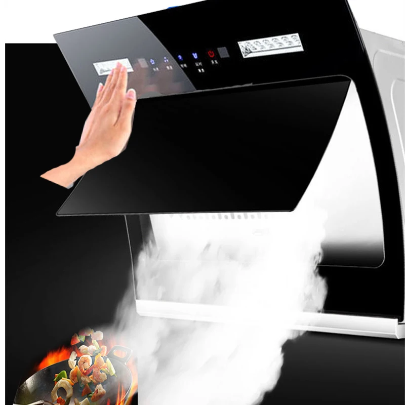 

Premium version smart kitchen extractor hood 60 CM Ventilator 600 mm Kitchen Range Hood Small Side suction Hood induction clean