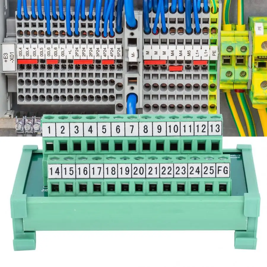 Кабельная Клеммная колодка соединитель модуля PLC DB25P 35 мм DIN рейка электрические