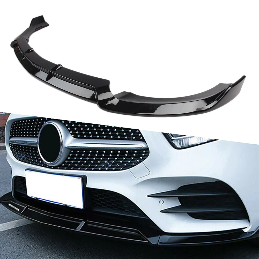 

3 шт., автомобильный передний бампер, спойлер, сплиттер для губ, корпус, блеск, черный АБС для Merdeces Benz W213 E-Class E200 E300 2016 2017 2018 2019