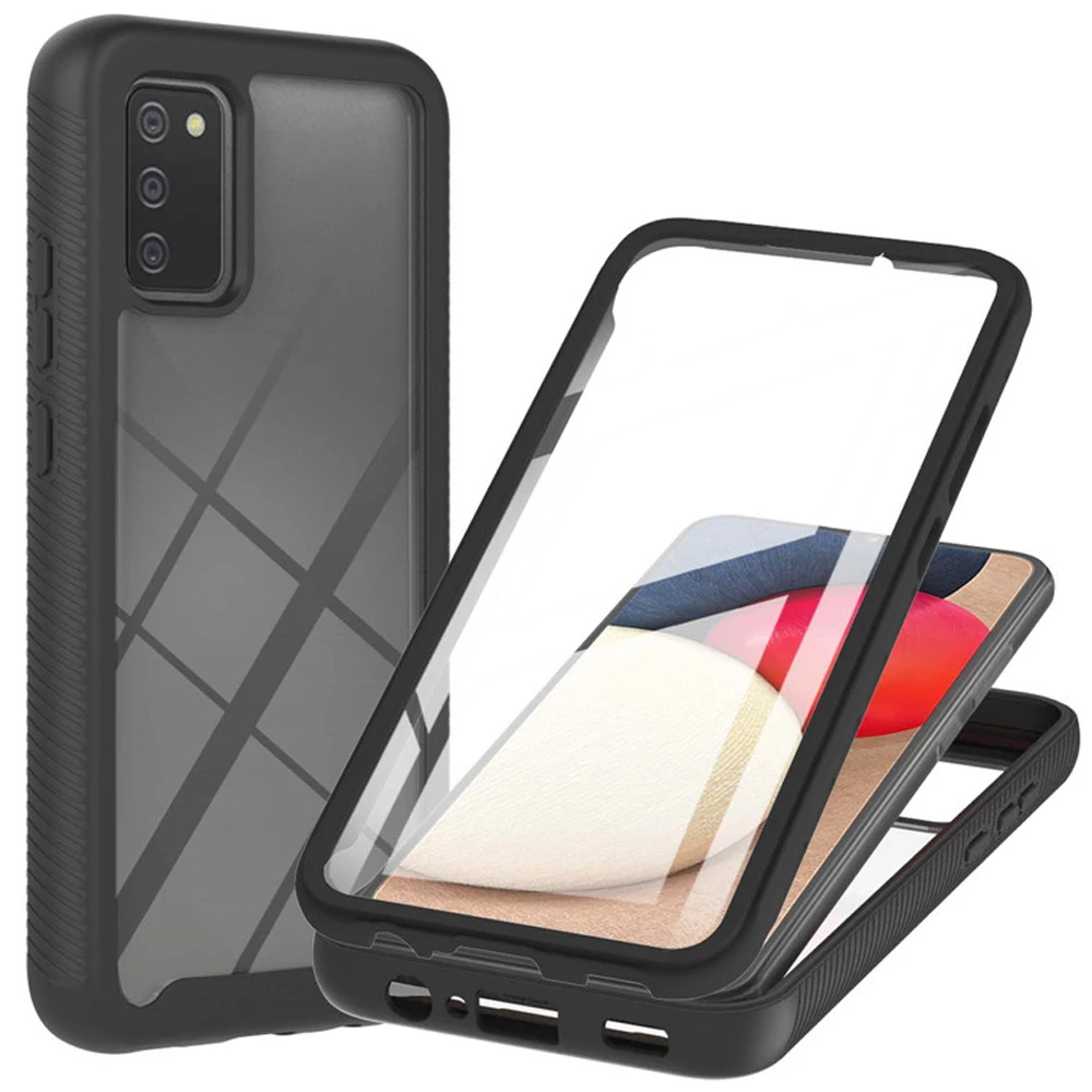 

Shockproof Case For Samsung Galaxy A02S Crystal Case Galaxy A02S A02 S Back Panel Cover 360 Protect for Galaxy A02S Bumper Funda