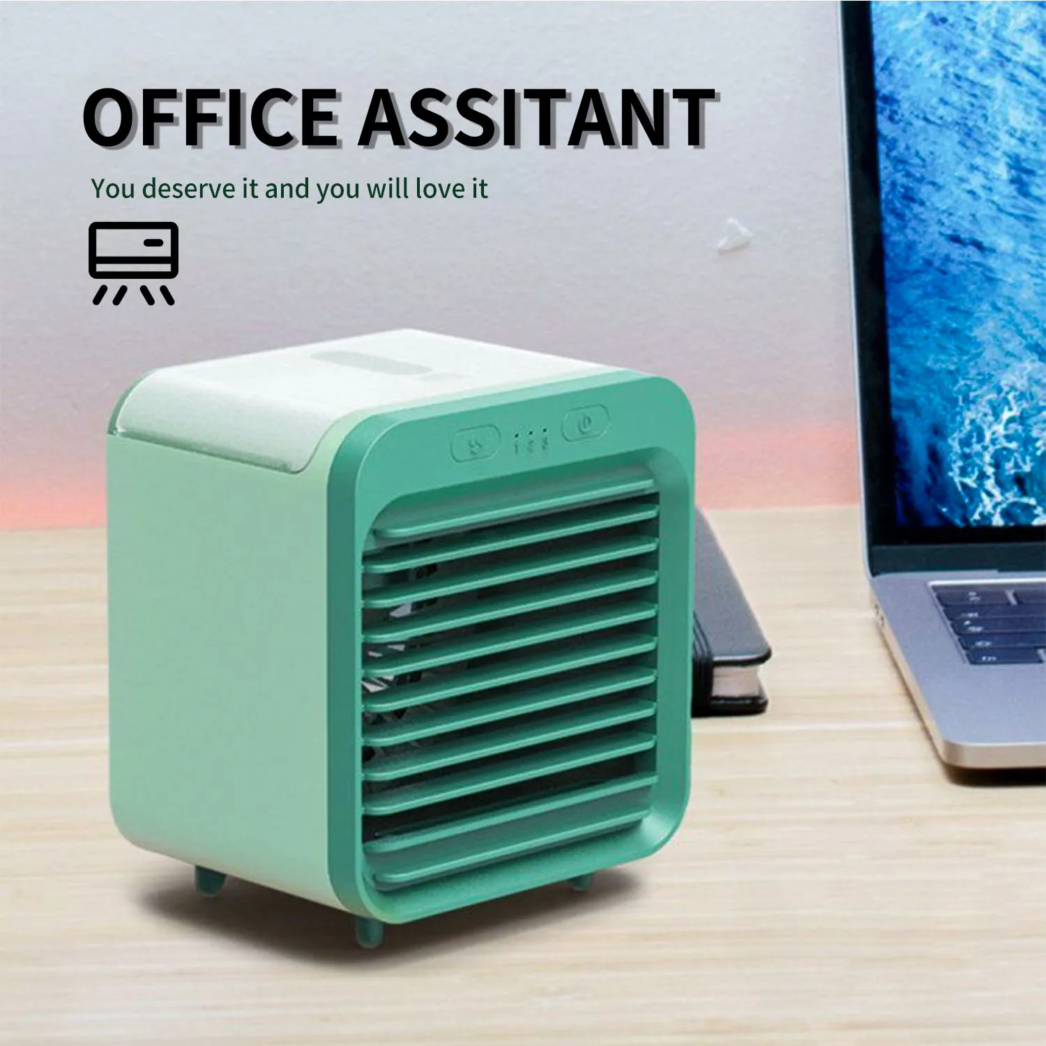 

2021 Portable Mini air Conditioner Personal Space Cooler Summer Fan Humidifier Purifier Cooling Fan For Office Bedroom