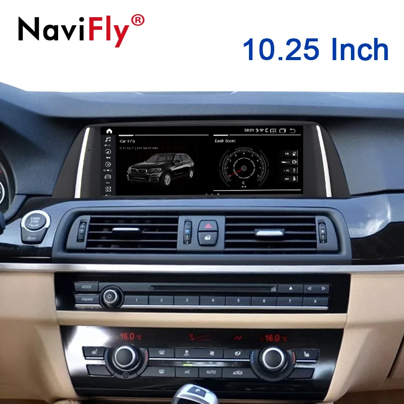 NaviFly 12 3 &quot10 25&quot IPS Android 10 0 автомобильный DVD GPS для BMW 5 серии F10 F11 520i (2011 2016) CIC/NBT 4 Гб + 64