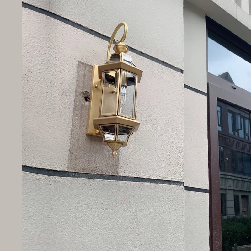 Ванная наружная медная настенная лампа бра винтажные Настенные светильники на