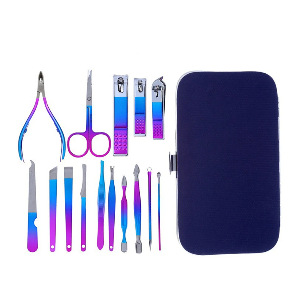 

Stainless Steel Manicure Tools Set Nail File Clippers Pedicure Scissors Kit
