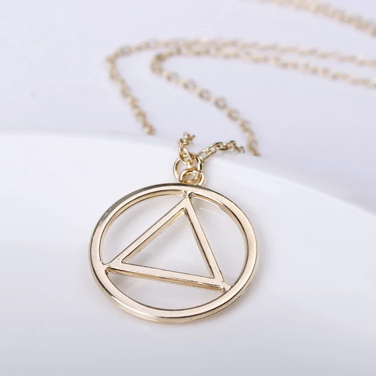 anime cosplay akatsuki hidan pendant necklace costume accessories hip hop metal triangle circle choker for women men |