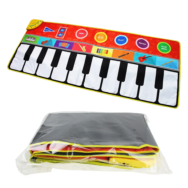 

140*60cm baby play mat Musical Dancing Mat Baby Piano Playing Carpet Music Game Educational Toys for Kids Gift Piano Play Mat