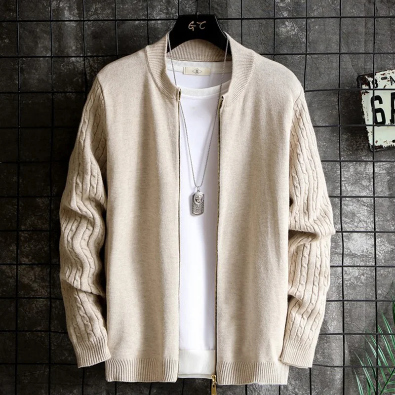

Mens Cardigan Men 2020 New Winter Solid Casual Fashion Knitted Sweater Male Slim Fit Korean Style Sweaters Cardigans For Men