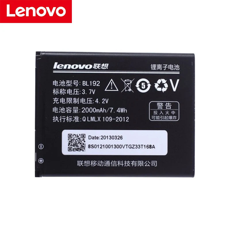 Lenovo 2000 мА/ч, BL192 Батарея для lenovo A328 A328T A526 A750 A529 A560 A680 A590 A300 A388T A505E телефон