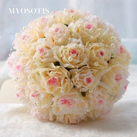home wedding decoration living room diy crafts high quality artificial flowers wedding bridyal bouquet