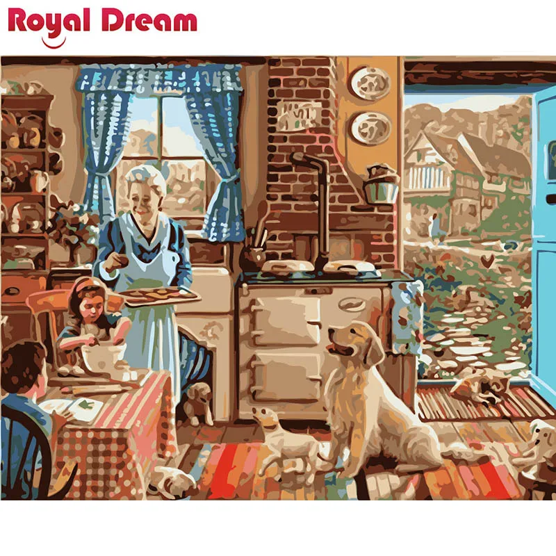 

An afternoon Painting By Numbers Canvas Painitng Home Wall Art Picture Coloring By Numbers For Home Decor