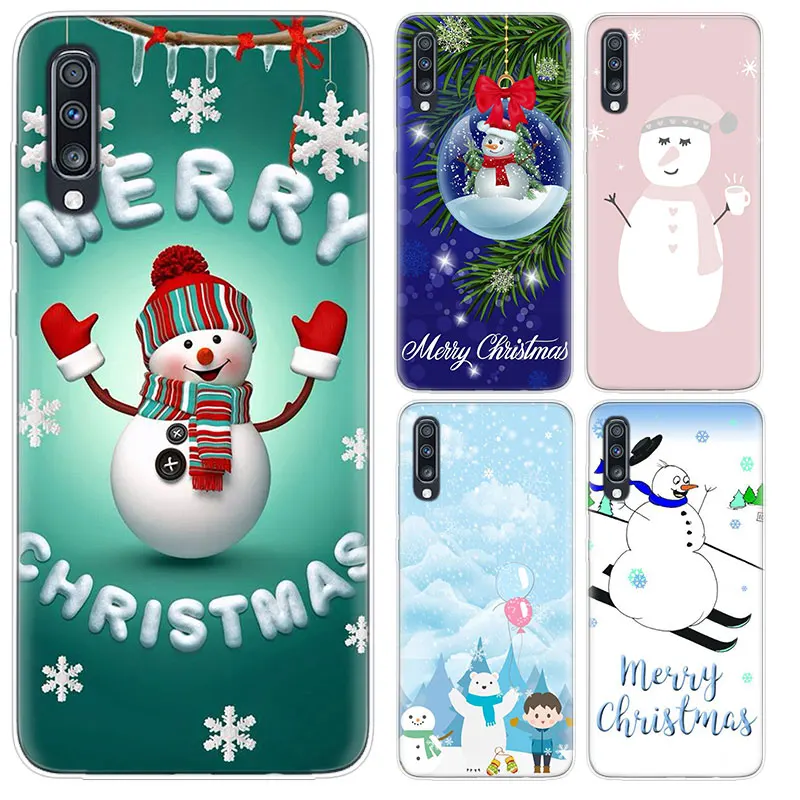 

Cartoon Christmas Snowman Case For Samsung Galaxy A52 A72 A32 A12 A22 A42 A70S A50S A30S A40S A21S A20S A10S Soft Silicone Cover